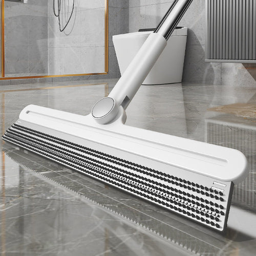2-in-1 Silicone Pet Hair Broom & Floor Squeegee – Sweep, Squeegee & Rinse Clean