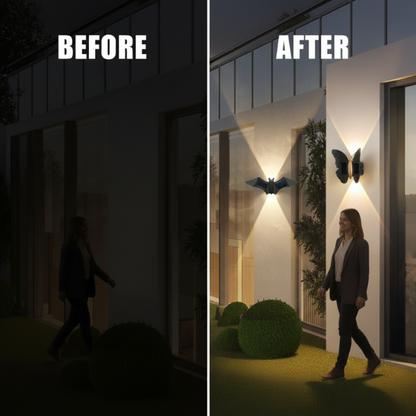 🦋 Solar Butterfly & Bat Wall Lights – Wall Art by Day, Glow by Night