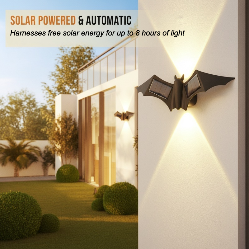 🦋 Solar Butterfly & Bat Wall Lights – Wall Art by Day, Glow by Night