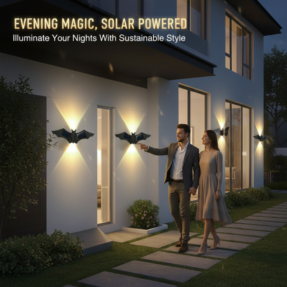 🦋 Solar Butterfly & Bat Wall Lights – Wall Art by Day, Glow by Night