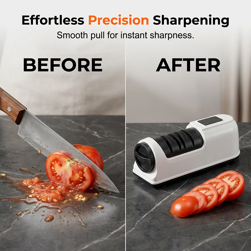 🔪3-Stage Electric & Manual Knife Sharpener