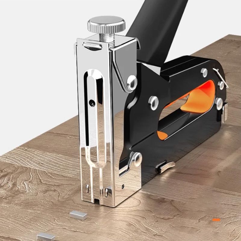 3-in-1 Manual Staple Gun with Adjustable Force & 600 Fasteners