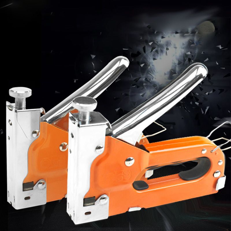 3-in-1 Manual Staple Gun with Adjustable Force & 600 Fasteners