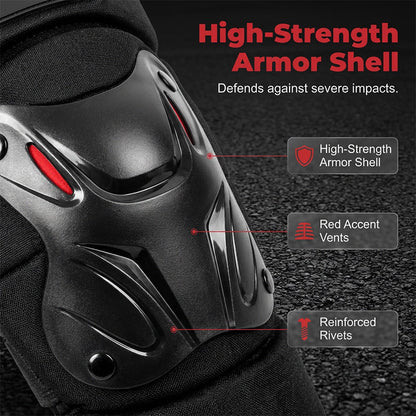 Hard-Shell Knee & Elbow Pad Set – Gear Up for Every Ride