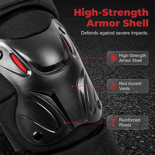 Hard-Shell Knee & Elbow Pad Set – Gear Up for Every Ride