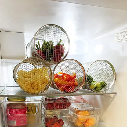 🔥 360° Rolling Grill Basket – Keep Veggies Together, Flip with Less Fuss