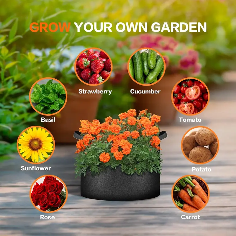 🌱Give Roots More Room to Breathe — Fabric Grow Bag with Handles