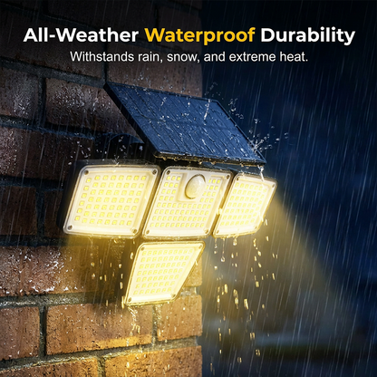 4-Panel Solar Motion Sensor Light – Illuminate Dark Outdoor Corners