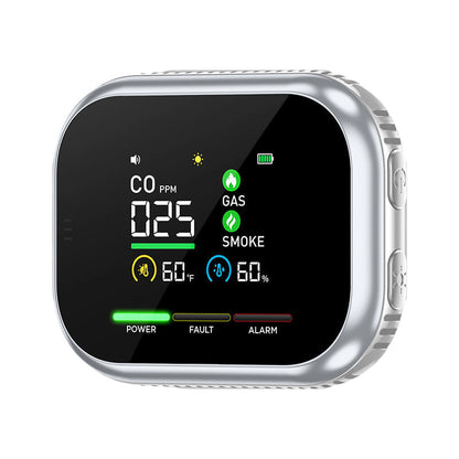 🛡️ Multi-Function Home Air Monitor – LCD Display, Audible Alerts & Battery Backup