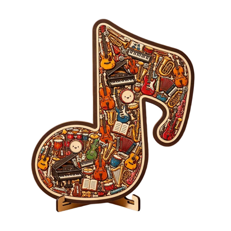 📢📢50% OFF !! ⏰Wooden Musical Note Jigsaw Puzzle🎶🧩