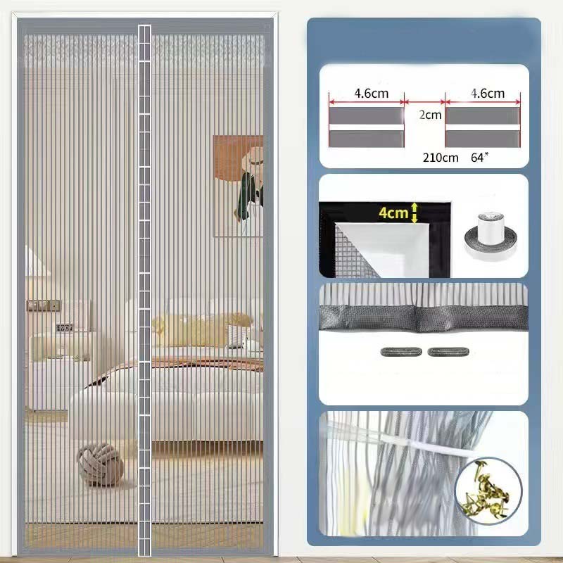 🚪 Magnetic Screen Door – Hands-Free Self-Closing Mesh for Fresh-Air Days