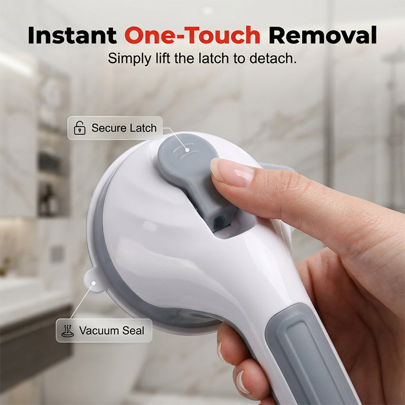 Drill-Free Suction Grab Bar – Quick-Mount Balance Assist Handle