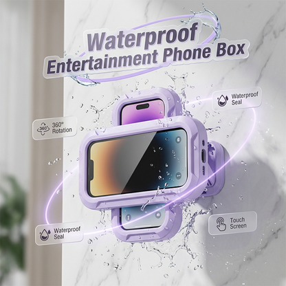 🚿📱 360° Rotating Shower Phone Holder – Splash-Protective Touchscreen Bathroom Case ✨