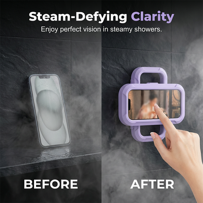 🚿📱 360° Rotating Shower Phone Holder – Splash-Protective Touchscreen Bathroom Case ✨