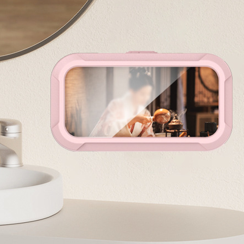 🚿📱 360° Rotating Shower Phone Holder – Splash-Protective Touchscreen Bathroom Case ✨