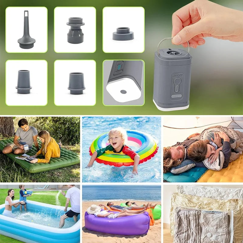 🏕 Rechargeable Mini Air Pump – Inflate & Deflate Anywhere