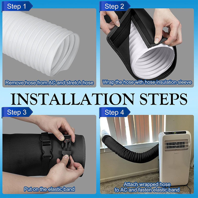 Stop Heat From Radiating Off Your AC Hose — Portable AC Insulated Hose Cover