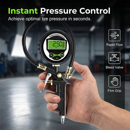 Digital Tire Inflator Gauge Gun – Air Compressor Tire Pressure Tool