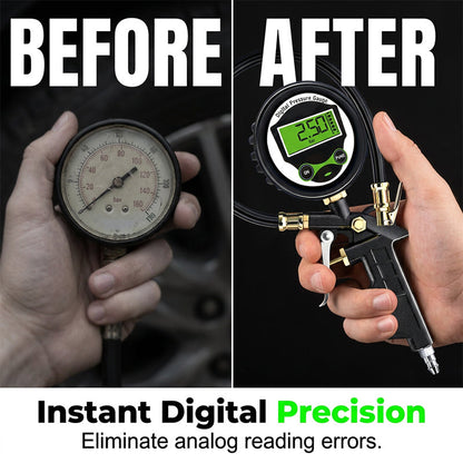 Digital Tire Inflator Gauge Gun – Air Compressor Tire Pressure Tool