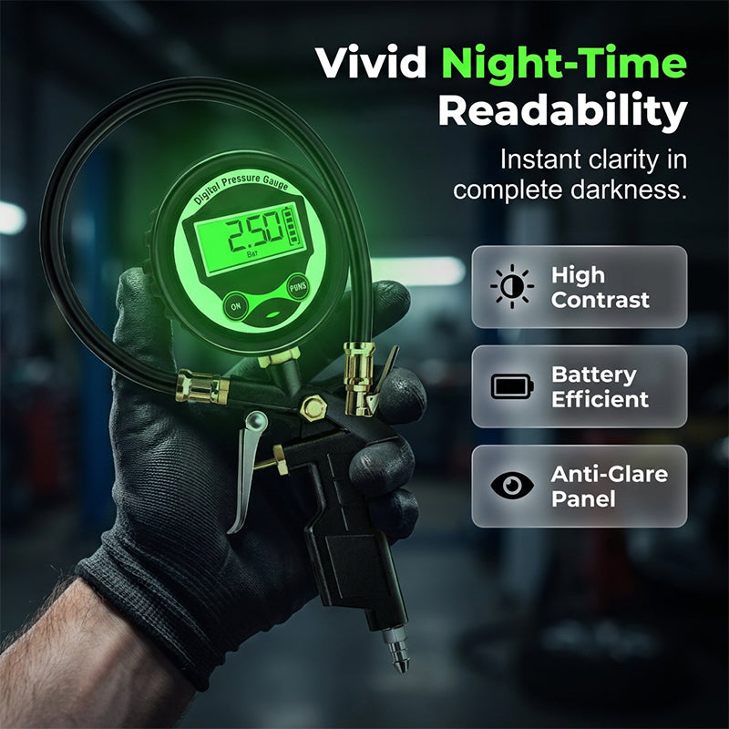 Digital Tire Inflator Gauge Gun – Air Compressor Tire Pressure Tool