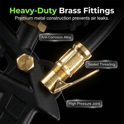Digital Tire Inflator Gauge Gun – Air Compressor Tire Pressure Tool