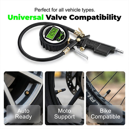 Digital Tire Inflator Gauge Gun – Air Compressor Tire Pressure Tool