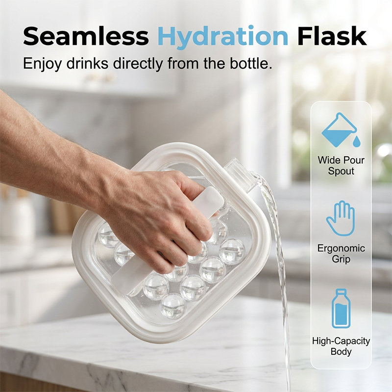 Ice maker kettle pouring chilled water