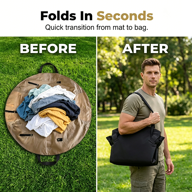 🔥🧺2-in-1 Convertible Picnic Mat Tote Bag