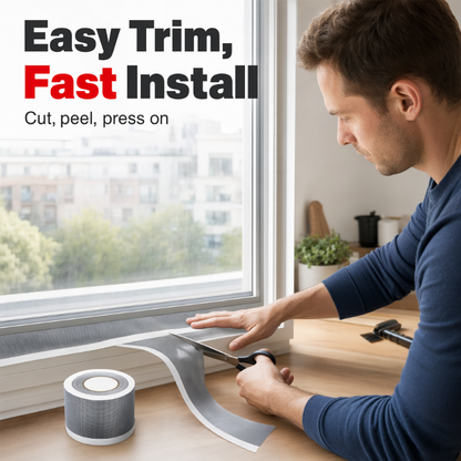 Self-Adhesive Mesh Repair Tape – Cut-to-Size Screen Patch Roll