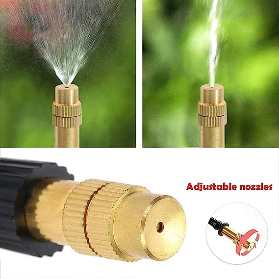 360° Adjustable Brass Misting Nozzles – Garden & Patio Watering System