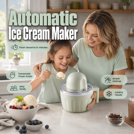 🍦Automatic Ice Cream Maker — Creamy Homemade Frozen Treats for Families