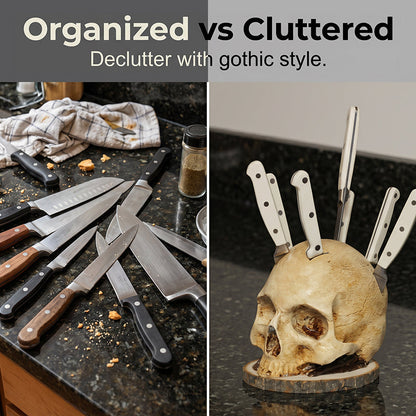 🔥50% OFF Funny Skull Knife Holder for Kitchen Storage