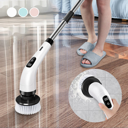 🧽 8-in-1 Electric Spin Scrubber – Less Scrubbing, Easier Cleaning