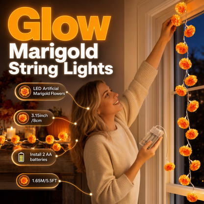 Glowing Marigold Garland Lights – Make Any Corner Feel Like Fall