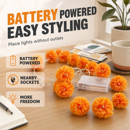 Glowing Marigold Garland Lights – Make Any Corner Feel Like Fall