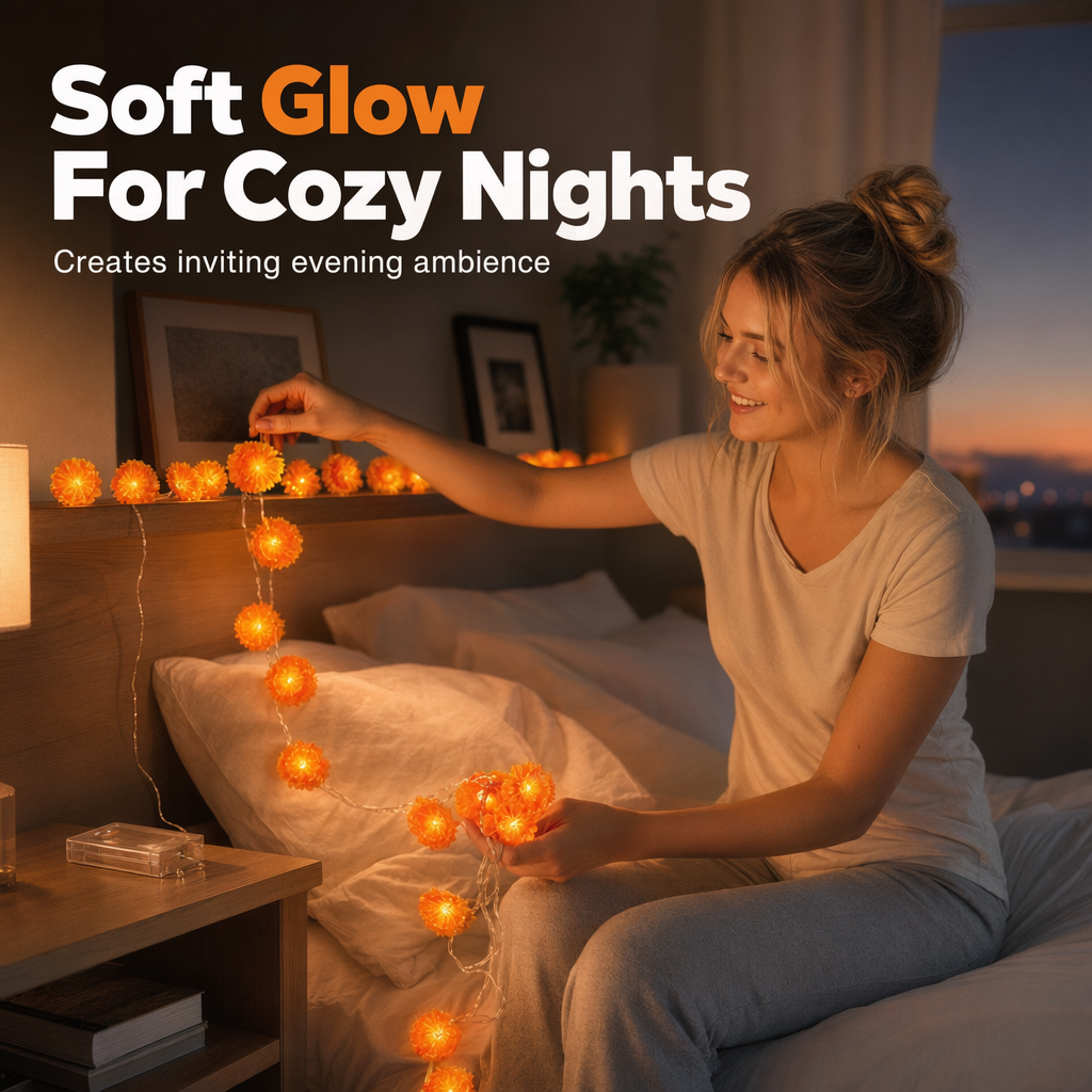 Glowing Marigold Garland Lights – Make Any Corner Feel Like Fall