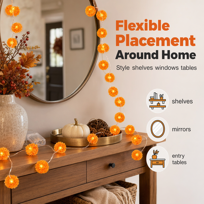 Glowing Marigold Garland Lights – Make Any Corner Feel Like Fall
