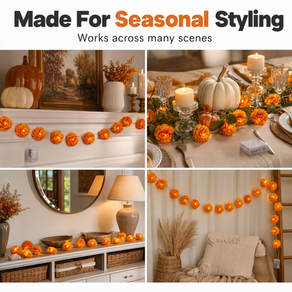 Glowing Marigold Garland Lights – Make Any Corner Feel Like Fall