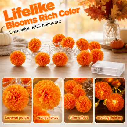 Glowing Marigold Garland Lights – Make Any Corner Feel Like Fall