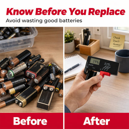 Portable Battery Tester for AA, AAA & 9V – Check Before You Toss
