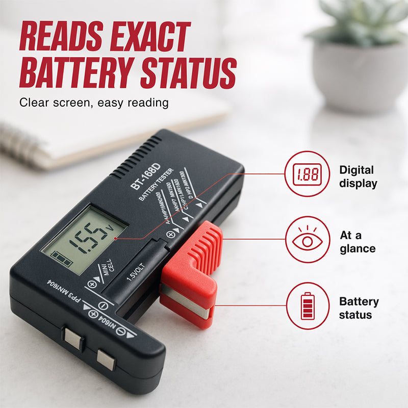 Portable Battery Tester for AA, AAA & 9V – Check Before You Toss