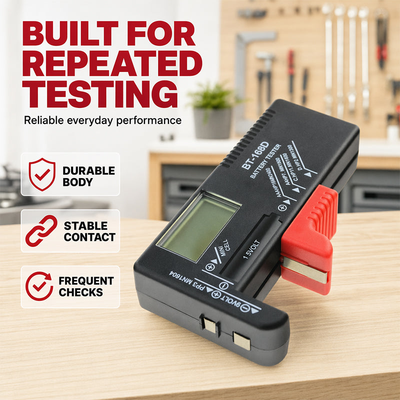 Portable Battery Tester for AA, AAA & 9V – Check Before You Toss