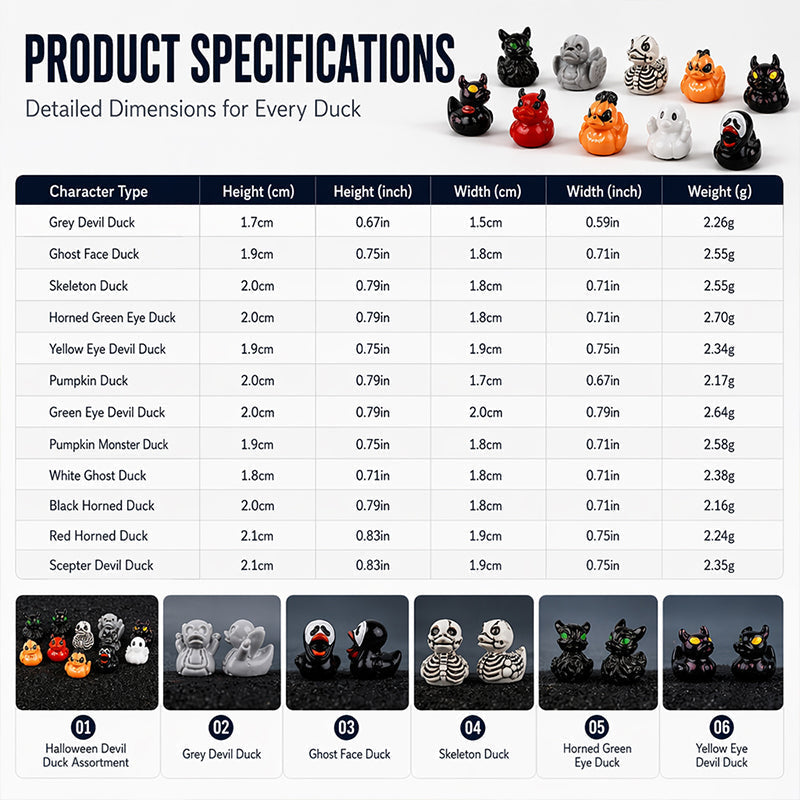 Halloween devil duck product dimensions and specifications