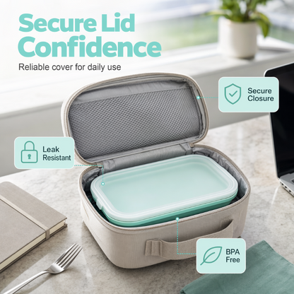 Your Lunch Box Is Taking Up Too Much Space 🥗 – Slim Silicone Lunch Box