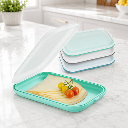 Your Lunch Box Is Taking Up Too Much Space 🥗 – Slim Silicone Lunch Box