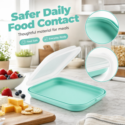 Your Lunch Box Is Taking Up Too Much Space 🥗 – Slim Silicone Lunch Box