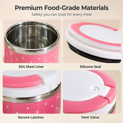 🍱 Stainless Steel Insulated Lunch Box - Multi-Layer Portable Bento Container