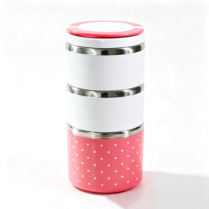 🍱 Stainless Steel Insulated Lunch Box - Multi-Layer Portable Bento Container