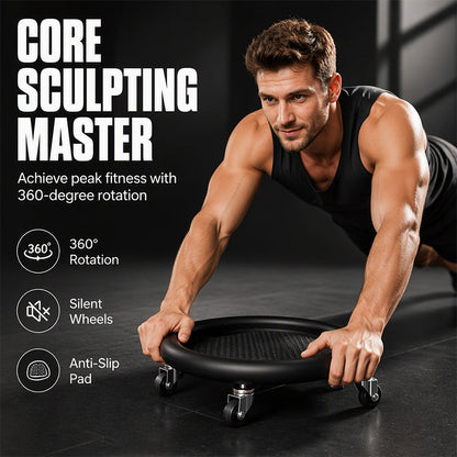🎉 2026 Sale — Over 44,100 Sold💪 360° Core Glide Disc – Full-Body Ab Trainer with Knee Mat
