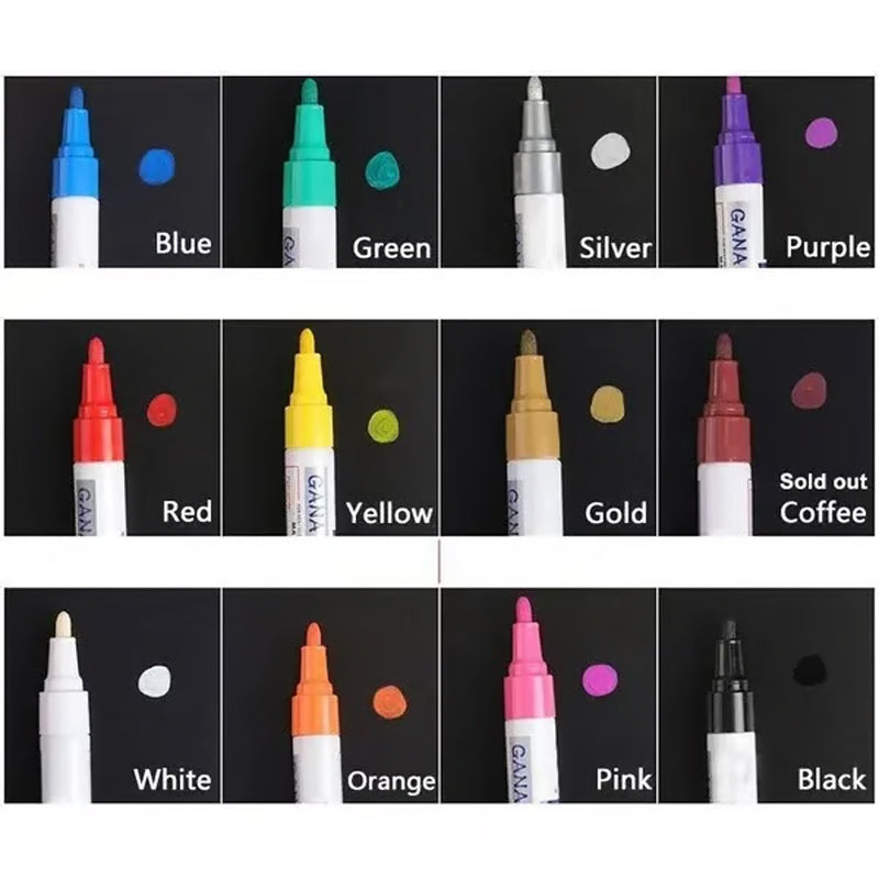 🏁 Waterproof Tire Paint Pen | Customize Your Tires
